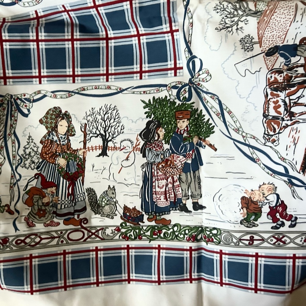 Vintage Beauville’ French Tablecloth Four Seasons QUATRE SAISONS holidays - Picture 8 of 10